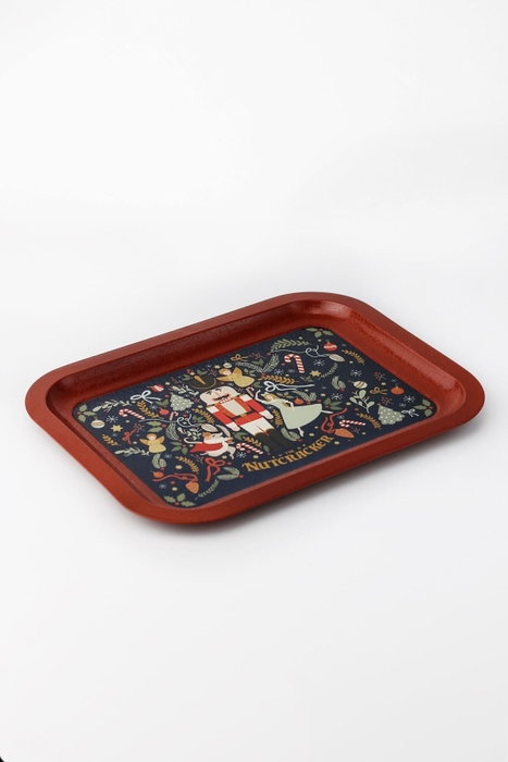 Hermia Bandeja de Metal EE161V1 Decoración del Hogar Plata 23.3 x 30.7 cm